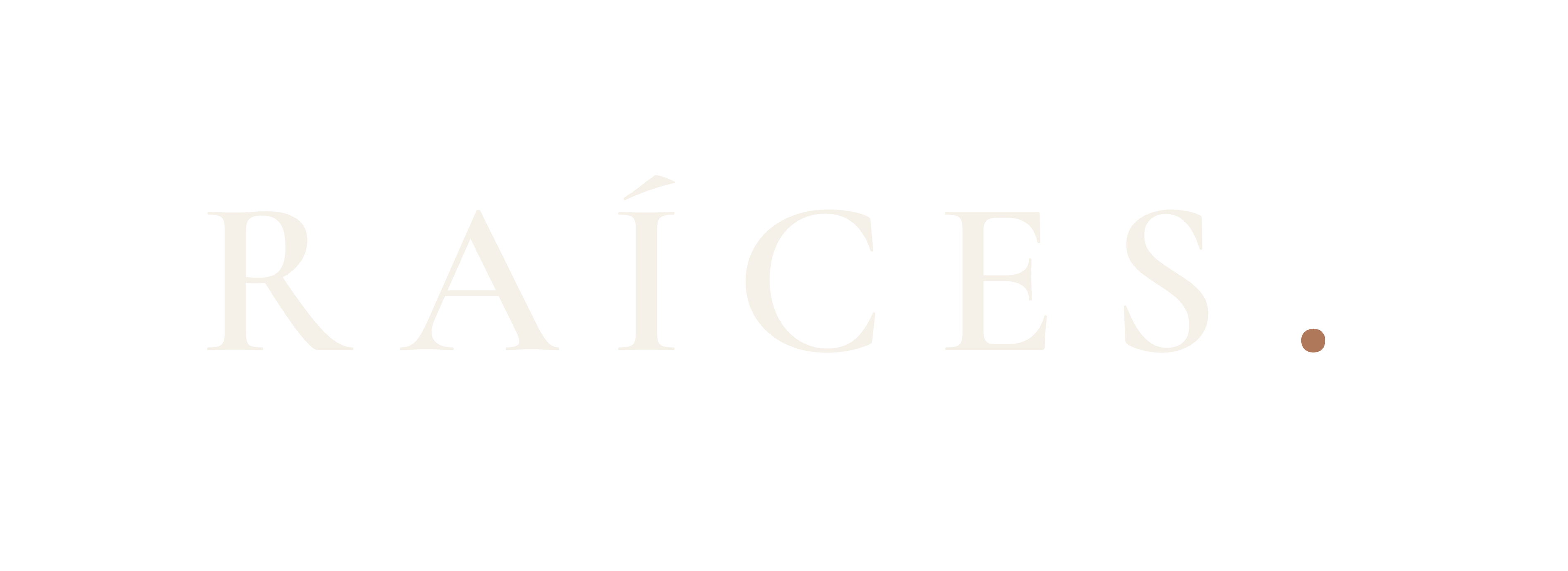 RAÍCES logo real crema